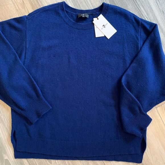 NWT 7 For All Mankind cashmere sweater size XL - Picture 1 of 7